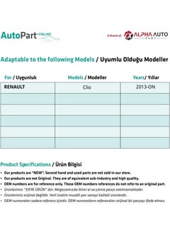 Alpha Auto Part Rear Window Repair Jack Plastic for Renault Clio - Right  - Image 2