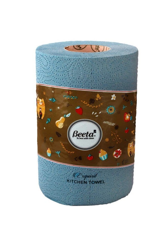 Beeta Kitchen Towel Paper Roll/Coloured Kitchen Tissue Towel Roll (Pack of 3)- 106 Pulls x 3 Ply (Assorted or Identical Col.) 100% Natural Cellulose Fiber - Image 1