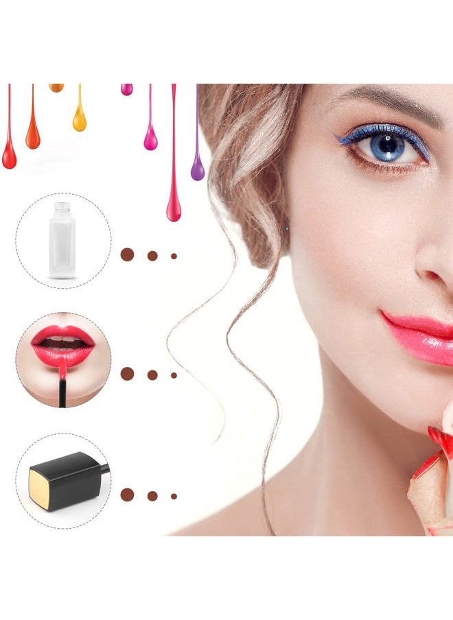 Cositina - 5 Pcs 5ml Frosted Glass Lip Gloss Tubes Refillable Square Lip Glaze Tube Vials Mini Lip Balm Bottle Container with Wands & Stoppers for Women Girls DIY Makeup Travel - Image 1