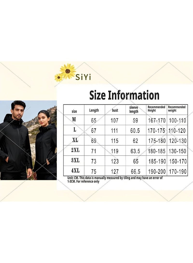 Men’s  Lightweight Waterproof Windbreaker Jacket – Hooded, Windproof, Soft Rain Coat Breathable with Zipper Pockets for Outdoor & Casual Wear - Image 5