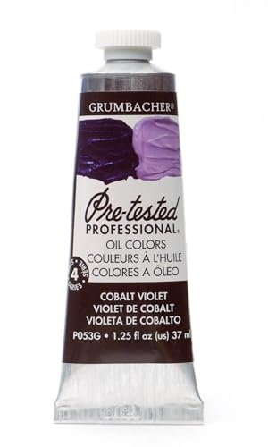 Grumbacher Pre-Tested Oil Paint, 37ml/1.25 Ounce, Cobalt Violet Hue (P053G) - Image 1