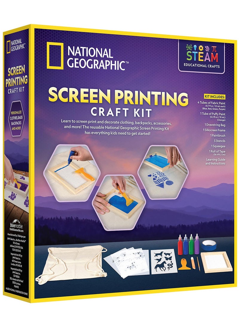 NATIONAL GEOGRAPHIC NATIONAL GEOGRAPHIC SCREEN PRINTING CRAFT KIT  - Image 3