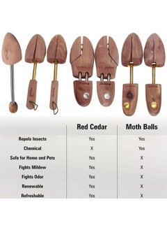 Household Essentials 77402-1 CedarFresh Men's Premium Red Cedar Wood Shoe Tree - Large(US)/Med (EU) , Beige  - Image 2