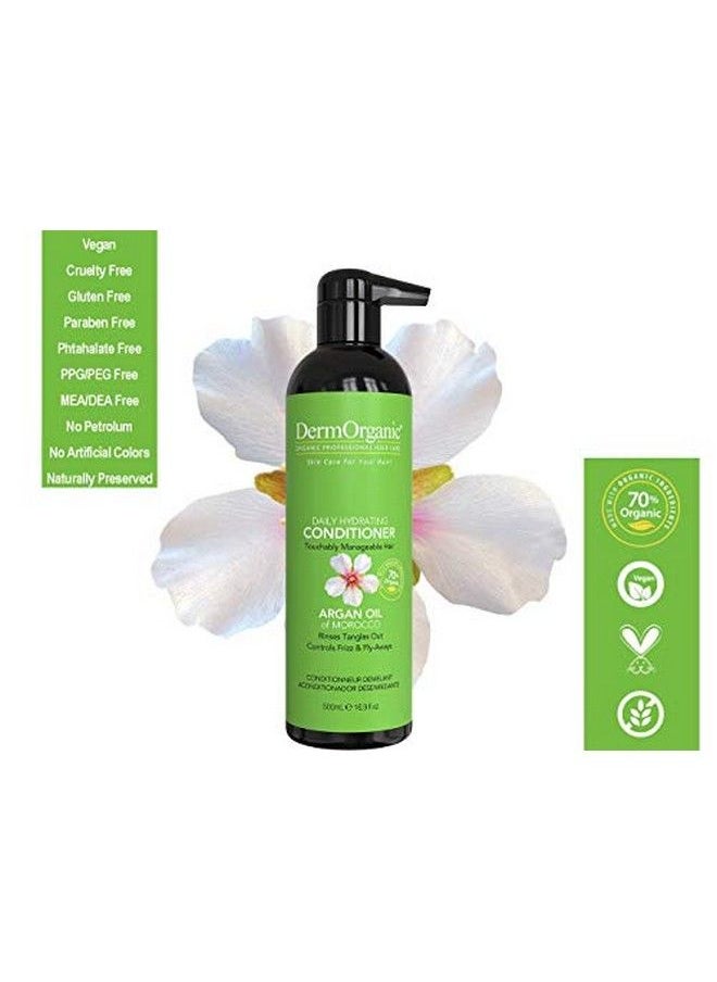 DermOrganic - Daily Hydrating Conditioner With Argan Oil 16.9 Fl.Oz. (Packaging May Vary) - Image 1