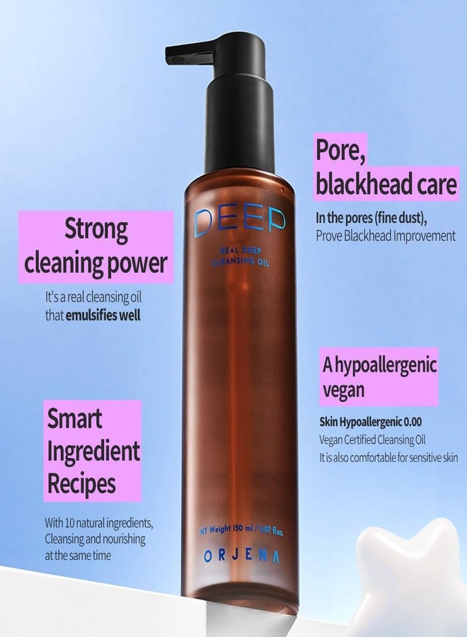 OJRN ORJENA Real Deep Cleansing Oil, Makeup Remover, 5.07 fl oz - Image 3