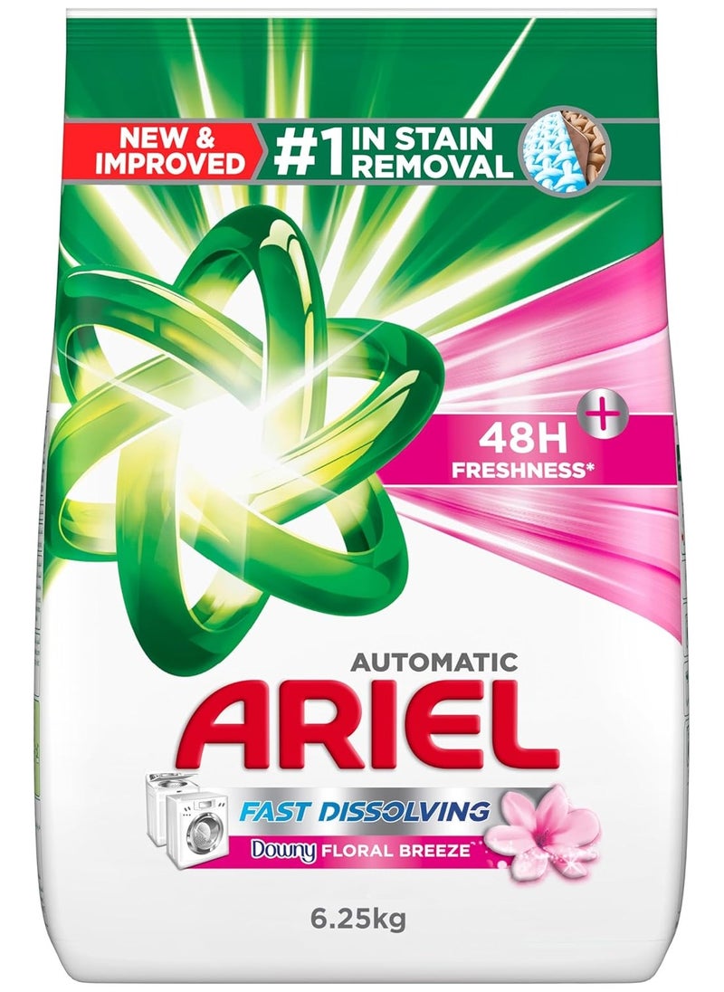 Ariel Ariel Fast Dissolving Laundry Detergent Powder with Floral Breeze, 6.25 KG  - Image 1