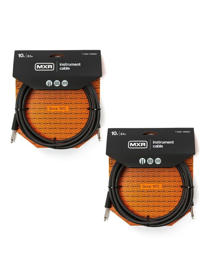 MXR DCIS10 High Performance Standard Instrument Cable (10 Feet), 2 Pack - Image 1