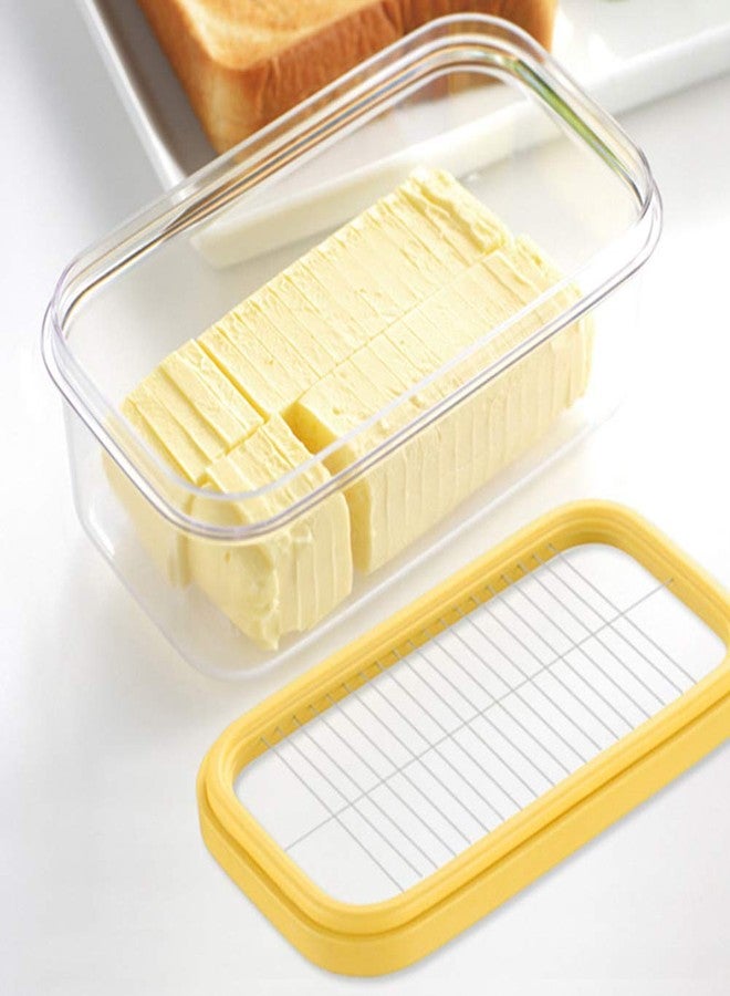 CfoPiryx Butter Dish and Slicer, Plastic Butter Cutter and Keeper Storage Holder Case with Lid for Countertop or Fridge - Image 3
