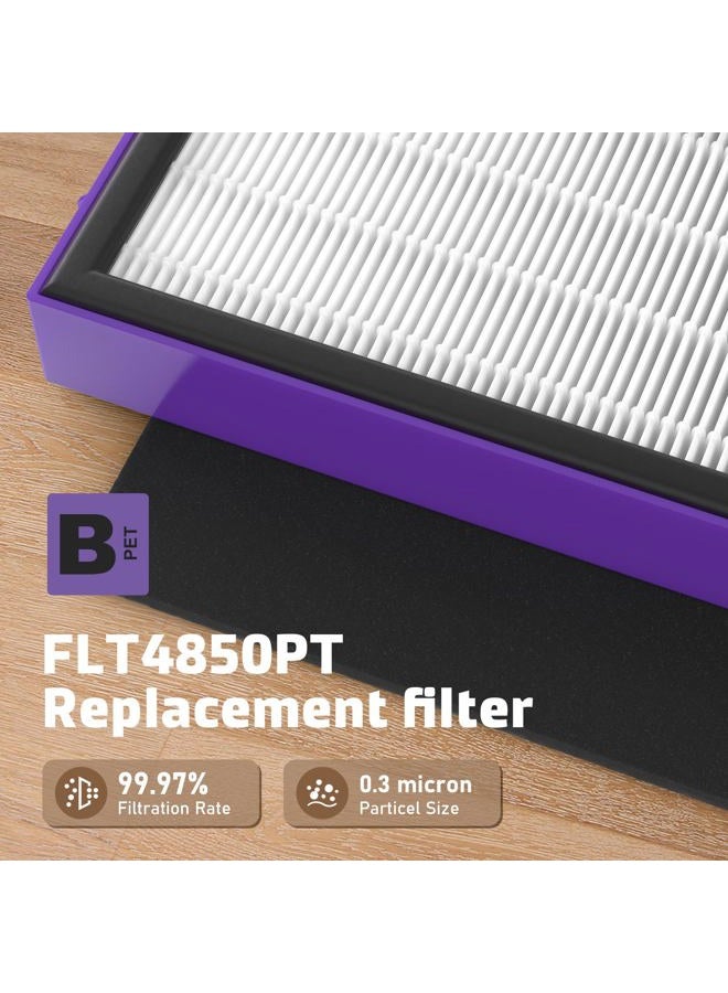 FMDZFL FLT4850PT Filter B Pet Pure HEPA Replacement Compatible with Germ-Guardian Air Purifier AC4825, AC4850, AC4870, CDAP4500, AC4900, AC4300, AP2200, 4 H13 HEPA Filters & 8 Activated Carbon Pre-Filters - Image 4