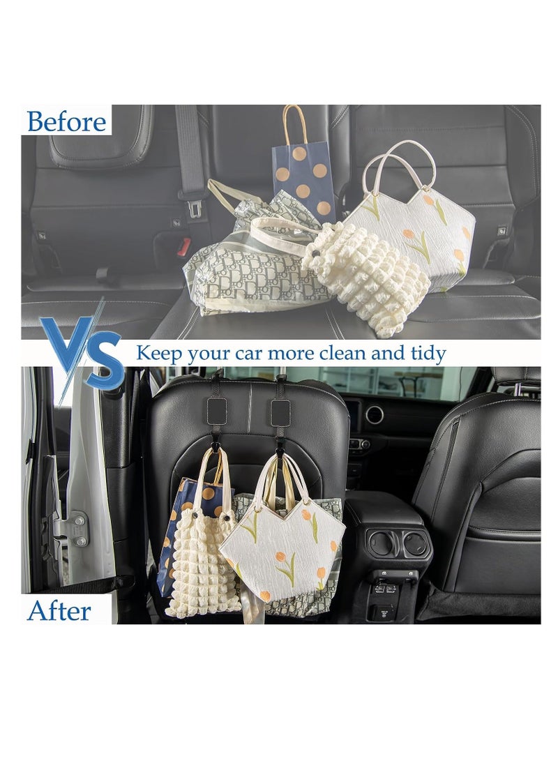 Purse Hooks for Car, 2 Pack Car Purse Holder, Car Headrest Hooks Holders for Car Hanging Purses and Bags Coats Grocery Bag, Backseat Car Organizer Hanger Interior Accessories, Black - Image 4