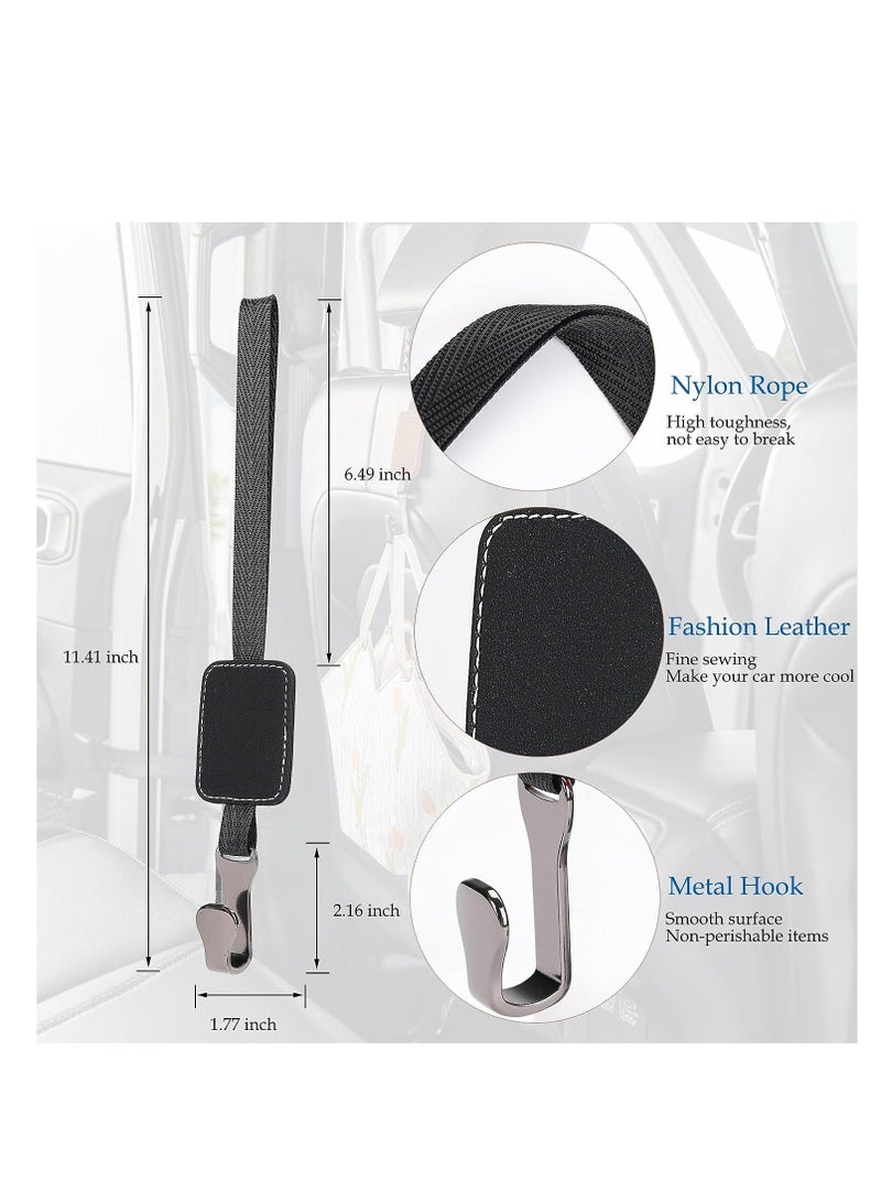 Purse Hooks for Car, 2 Pack Car Purse Holder, Car Headrest Hooks Holders for Car Hanging Purses and Bags Coats Grocery Bag, Backseat Car Organizer Hanger Interior Accessories, Black - Image 3