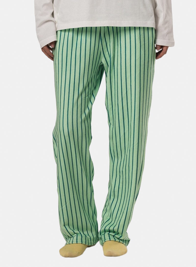 In Your Shoe Mint Stripes Fluffy Pyjama Pants - Image 3