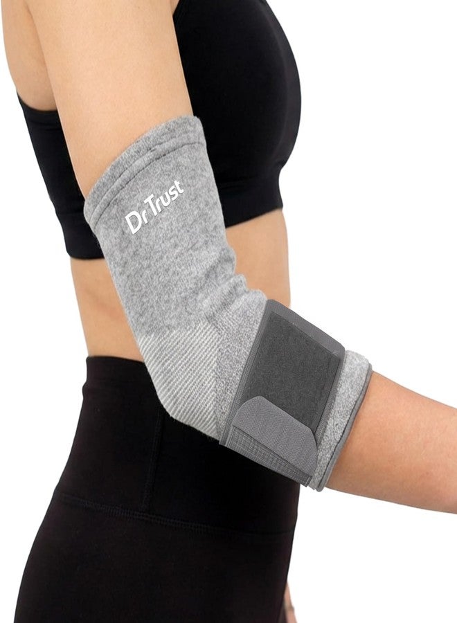 Dr Trust USA 4606 Orthopedic Knitted Elbow Support Sleeve for Men & Women, Compression Elbow Brace for Pain & Stiffness Relief, Injury Prevention, Training, Fitness, Gym, & Weightlifting - Medium (Pack of 1) - Image 1