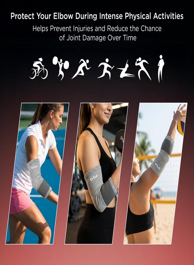 Dr Trust USA 4606 Orthopedic Knitted Elbow Support Sleeve for Men & Women, Compression Elbow Brace for Pain & Stiffness Relief, Injury Prevention, Training, Fitness, Gym, & Weightlifting - Medium (Pack of 1) - Image 3