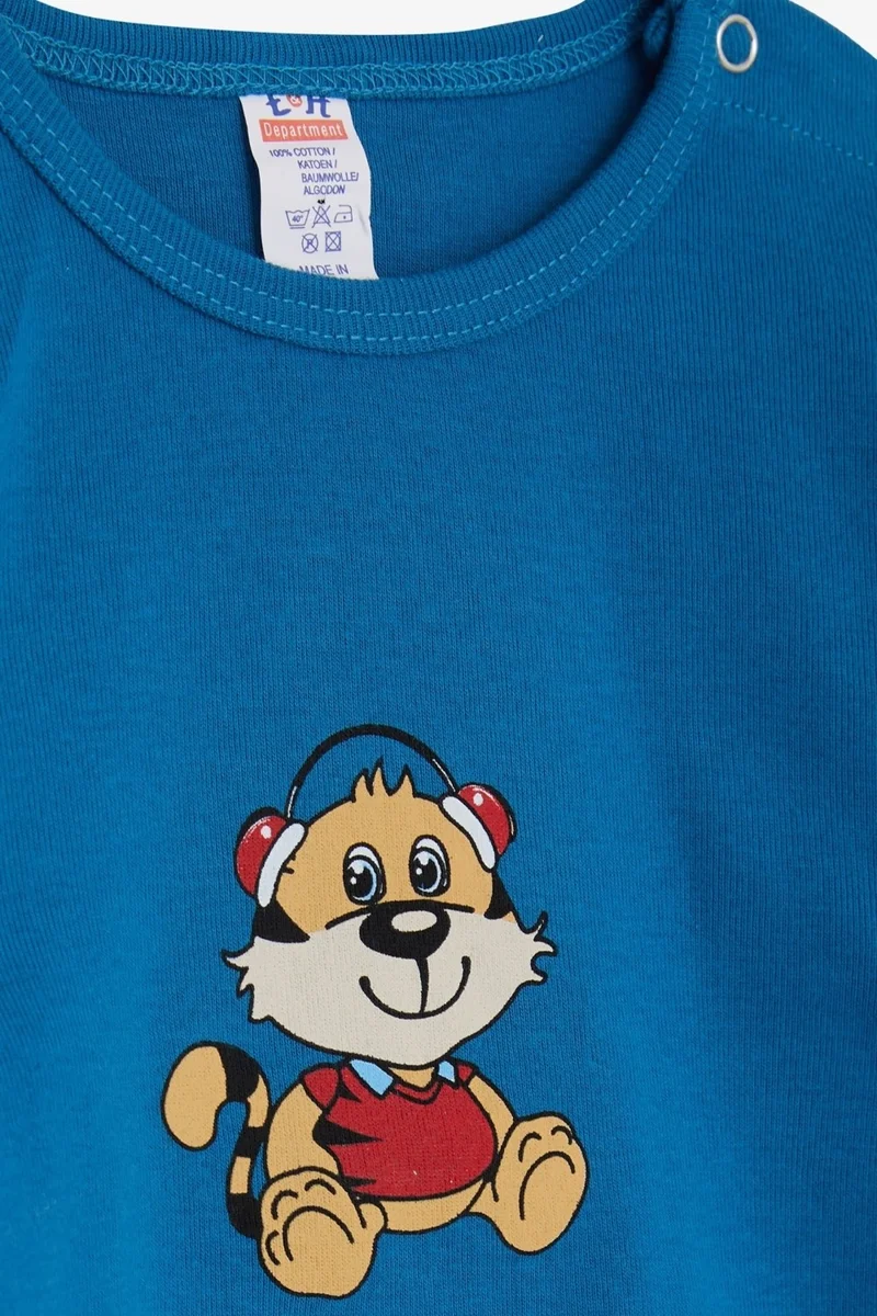 بريز Baby Boy Snap-On Bodysuit Fun Puppy Printed 9 Months-3 Years, Indigo