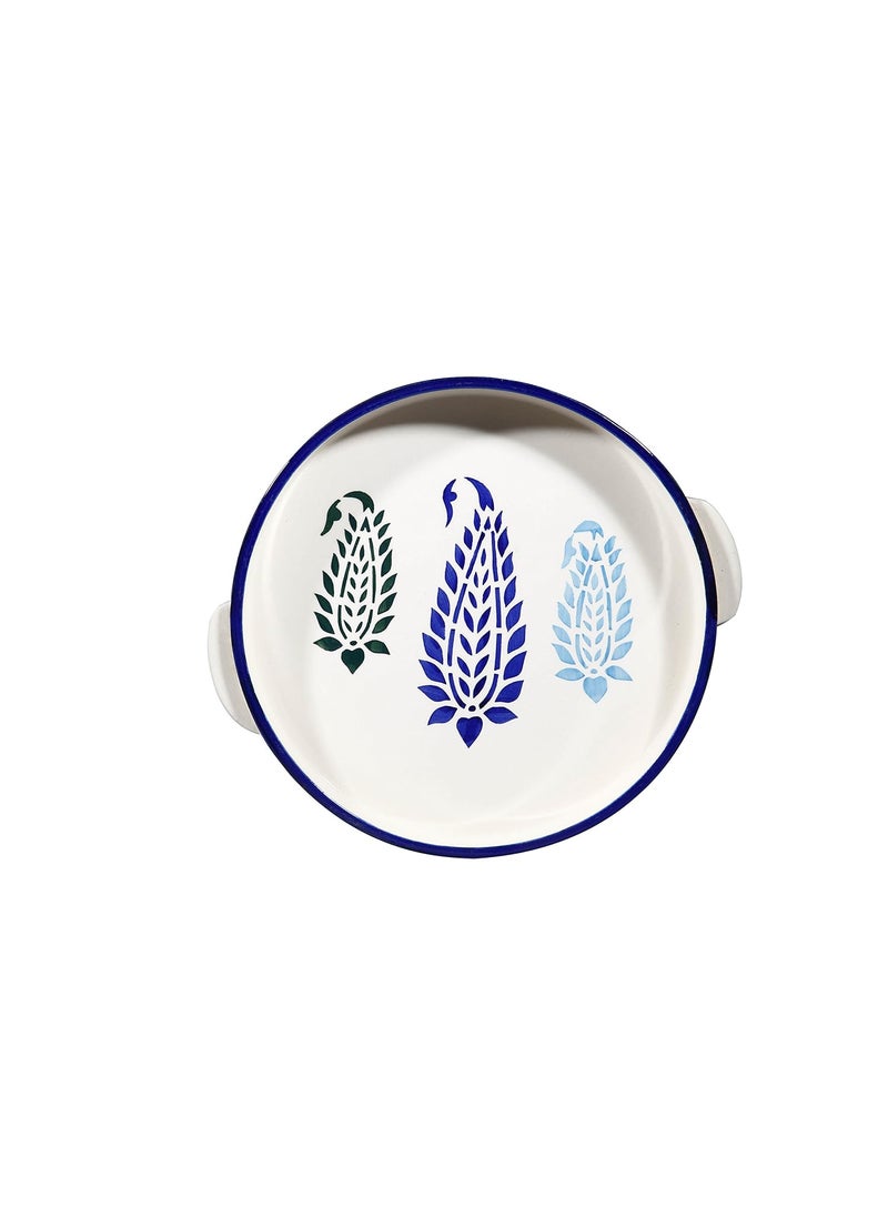 Caffeine - Caffeine Ceramic Handmade Blue Boota Tea Tray Set Morning Set Set of 6 - Image 1
