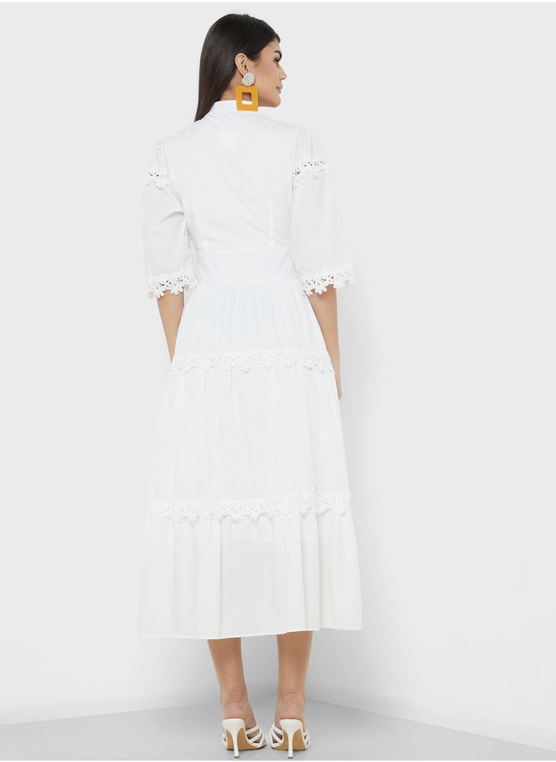 ELLA - Tiered Shirt Dress - Image 1