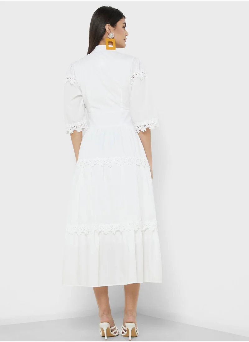 ELLA Tiered Shirt Dress