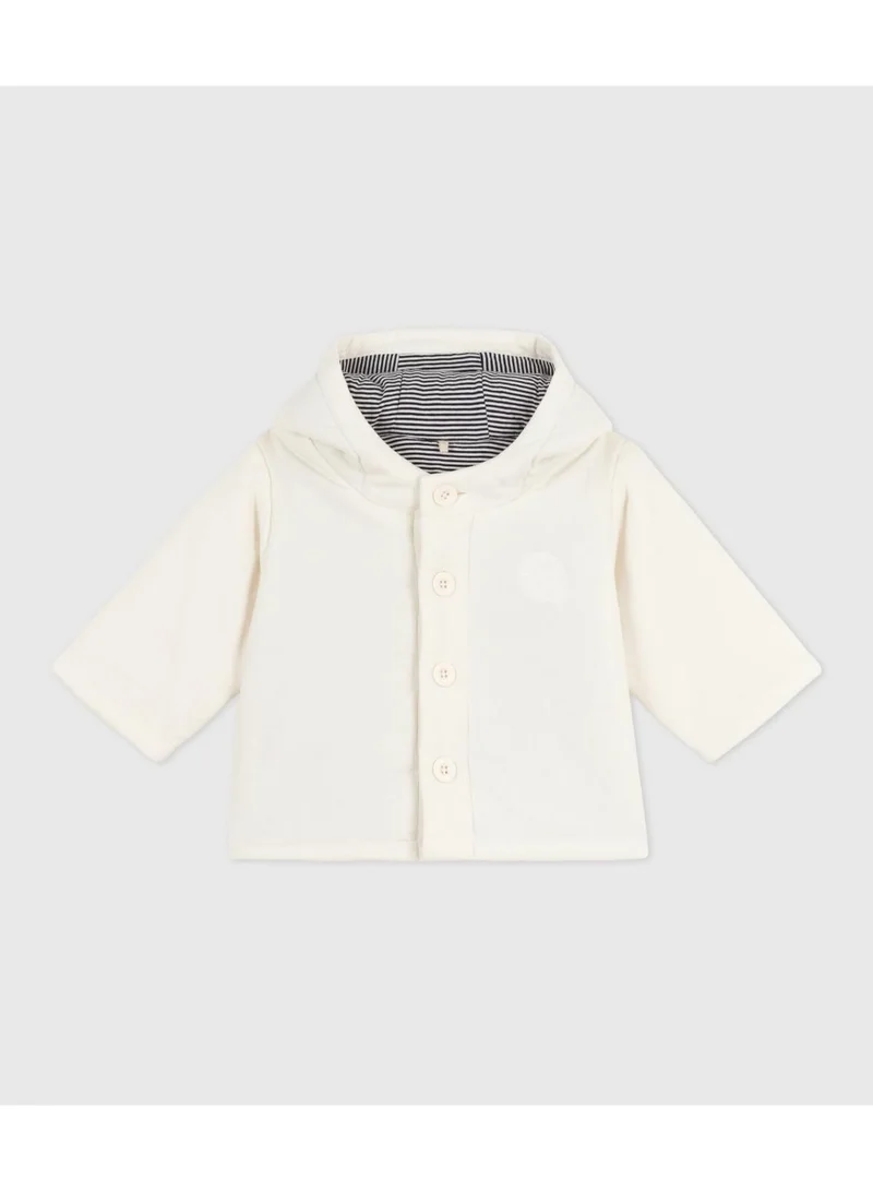 بيتي باتو Babies' padded jacket in embroidered velour with a pinstriped lining