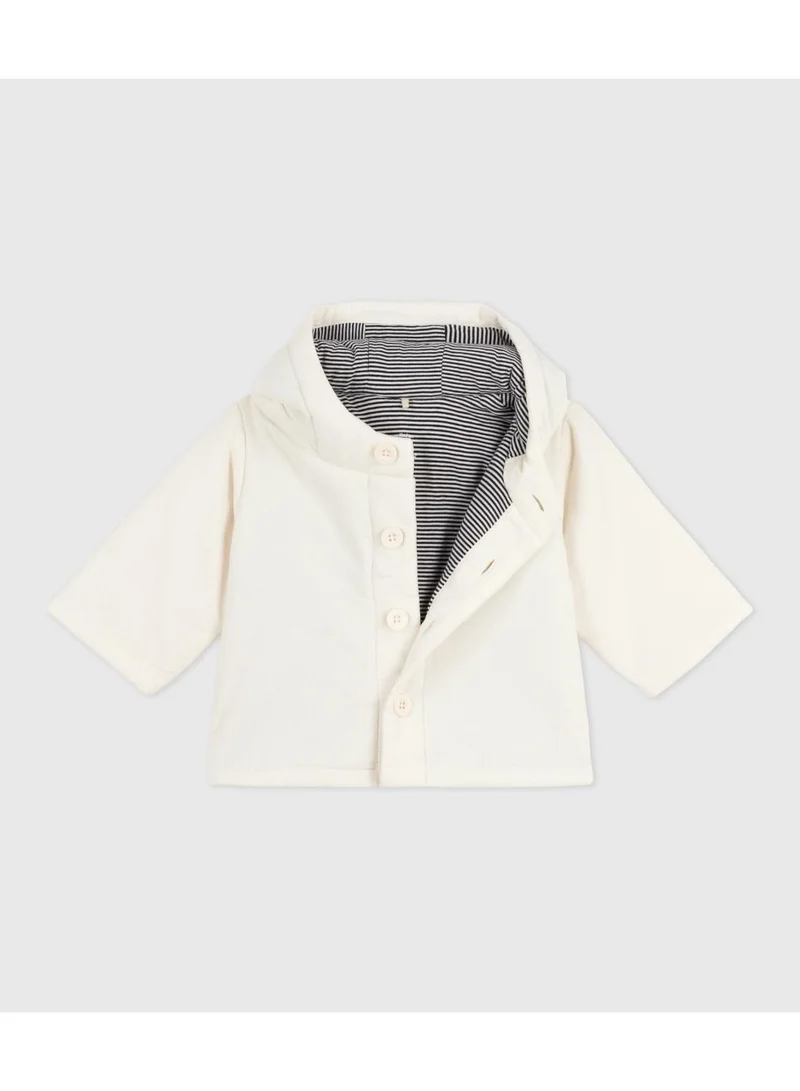 بيتي باتو Babies' padded jacket in embroidered velour with a pinstriped lining
