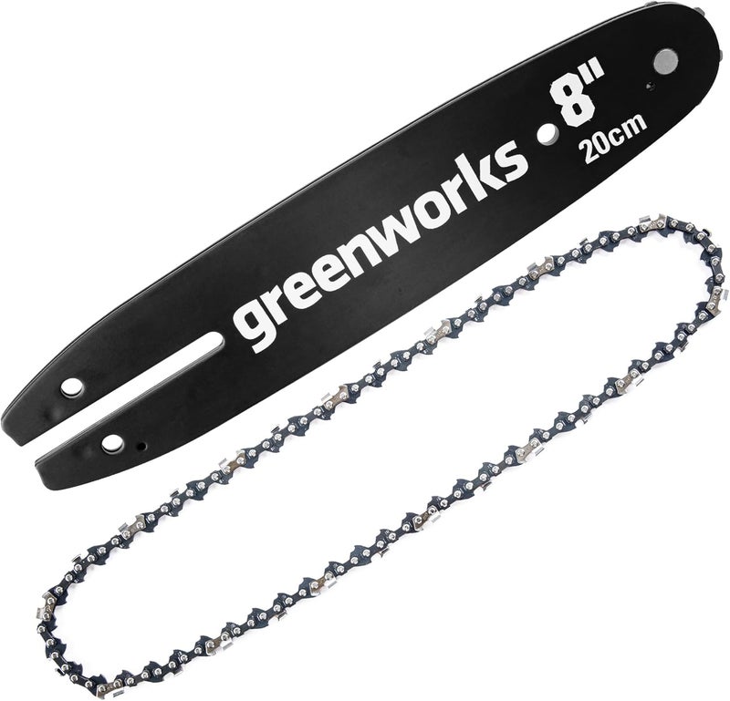 Greenworks 8" Replacement Pole Saw Bar and Chain Combo - Image 1