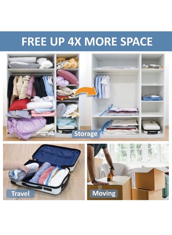 Cozy Essential 12 Pack Vacuum Storage Bags, Space Saver Vacuum Storage Bags, Vacuum Seal Bags for Clothing, Clothes, Comforters and Blankets, Hand Pump Included - Image 3