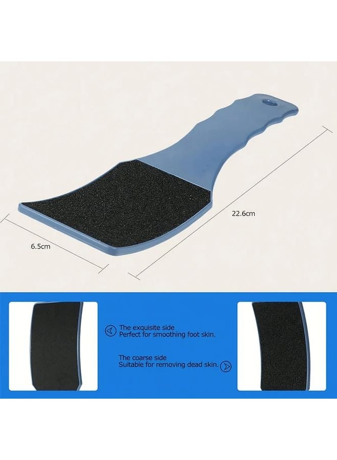 مبرد القدمين البلاستيكي المطور مزدوج الجوانب لإزالة الجلد الميت بمقبض مريح أزرق - Image 5