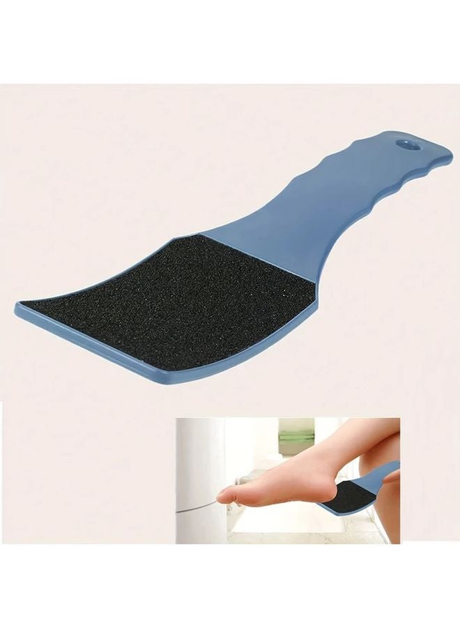 مبرد القدمين البلاستيكي المطور مزدوج الجوانب لإزالة الجلد الميت بمقبض مريح أزرق - Image 3