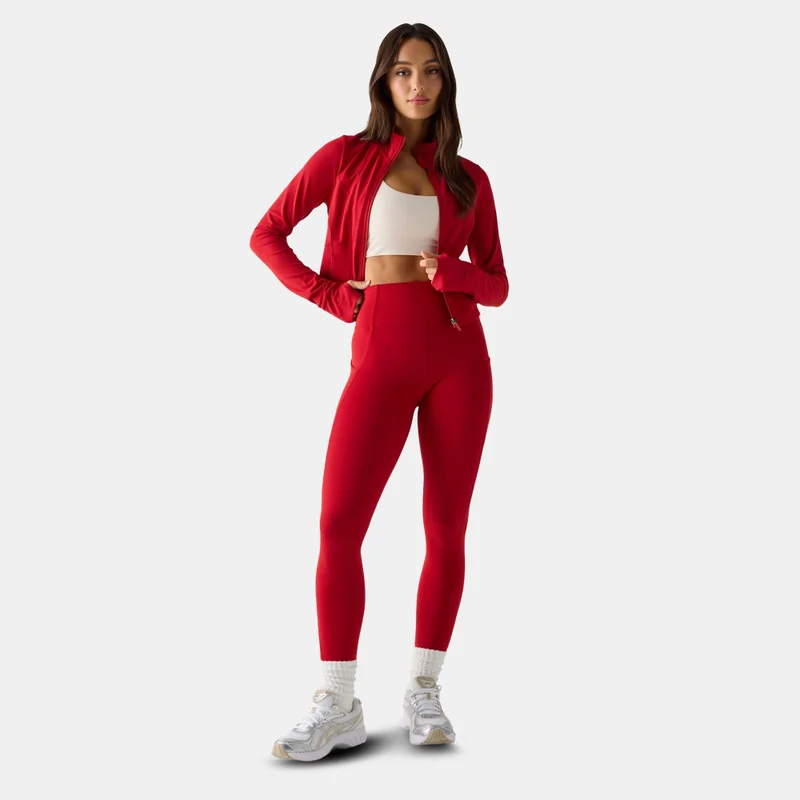 Fabletics Red Women's Perfect Storm Cropped Training Jacket for Women | Best Price UAE