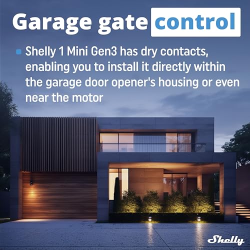 Shelly شيللي 1 ميني جين 3 | مفتاح ذكي واي فاي ريلاي 1 قناة 8A | أتمتة المنزل | بوابة بلوتوث | متوافق مع أليكسا وجوجل هوم | تطبيق iOS أندرويد | لا حاجة إلى محور | جهات اتصال جافة (عبوة 2) - Image 5