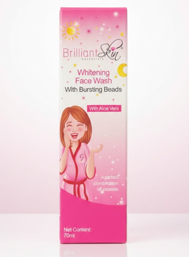 بريليانت سكين غسول الوجه بريليانت سكين للتفتيح مع الألوفيرا 70 مل لتنظيف وتفتيح وترطيب البشرة