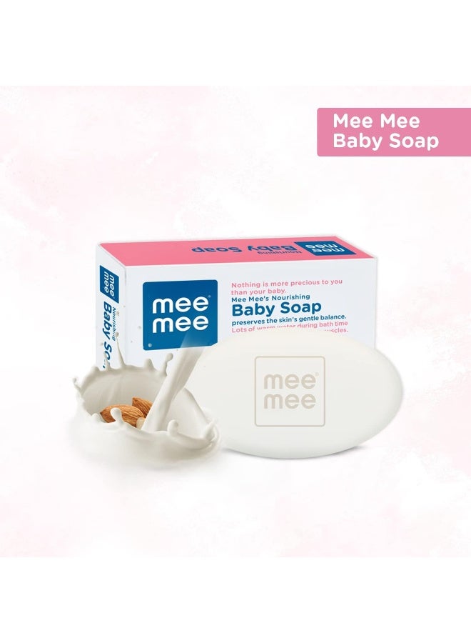 Mee Mee Mild Baby Shampoo with Fruit Extracts, 500ml and Nourishing Baby Soap with Almond and Milk Extracts, 75g - Image 2