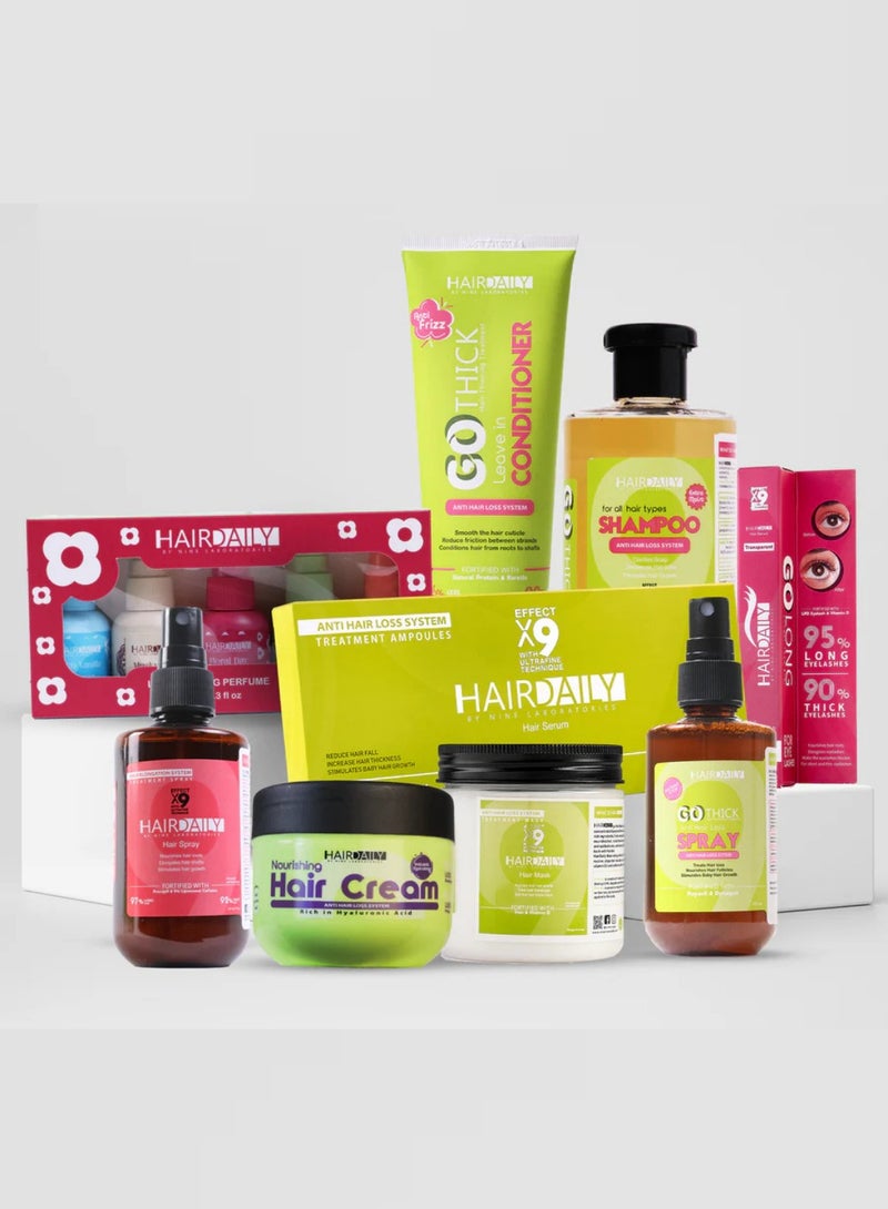 هاير دايلي مجموعة العناية الكاملة بالشعر والرموش 9 في 1 - Image 1