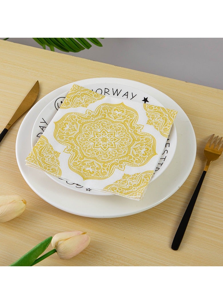 100pcs Color Napkins Decor Printing Napkin Printed Napkins Wedding Napkin Wedding Decoration Tea Party Decorations Disposable Tissue  - Image 2