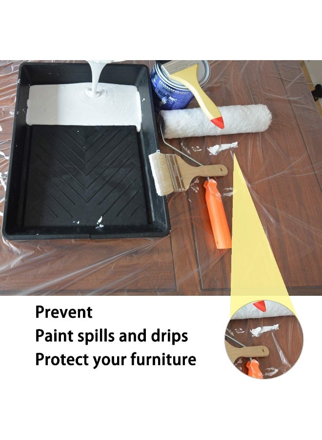 Beorol Painter Plastic Drop Cloths Sheet Waterproof Anti-Dust Furniture Cover F4X5M15 4X5M 15 Micron - Image 4