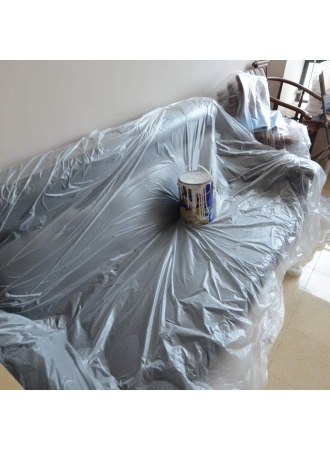 Beorol Painter Plastic Drop Cloths Sheet Waterproof Anti-Dust Furniture Cover F4X5M15 4X5M 15 Micron - Image 2
