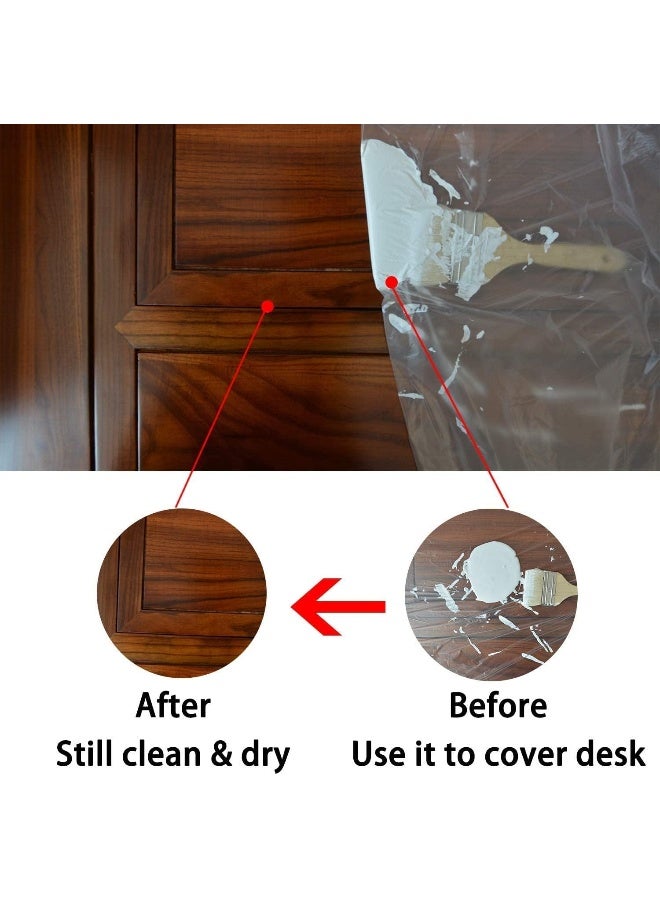 Beorol Painter Plastic Drop Cloths Sheet Waterproof Anti-Dust Furniture Cover F4X5M15 4X5M 15 Micron - Image 5