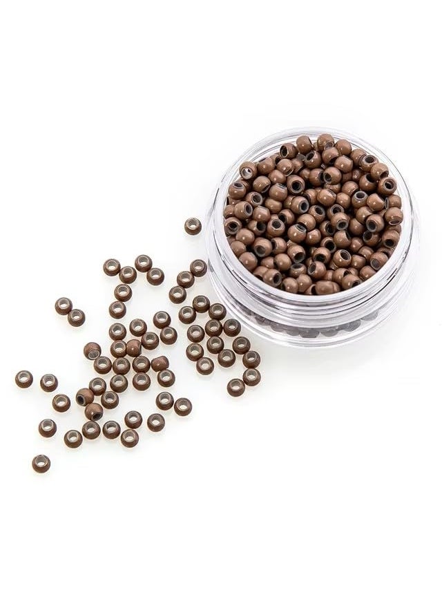 Ayina Silicone Nano Ring 1000PcsBottle Nano Ring Beads Micro Links Hair Extension 8Light brown 