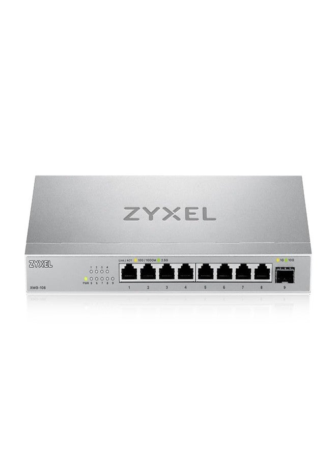 ZyXEL XMG108,8-Port 2.5GbE Unmanaged Switch with 1 Port 10G SFP+ - Image 3