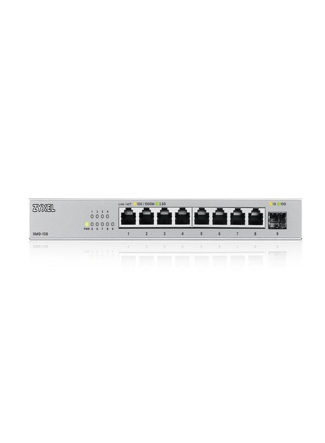ZyXEL XMG108,8-Port 2.5GbE Unmanaged Switch with 1 Port 10G SFP+ - Image 2