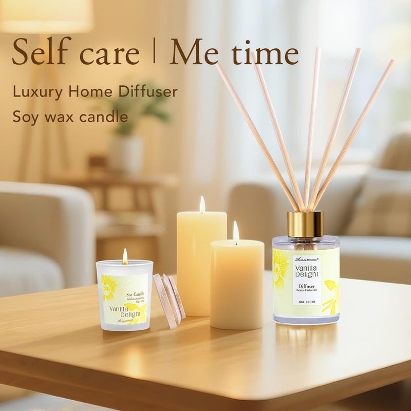 ArioseMonde Spa Gifts for Women 15Pcs Vanilla Rose Women Spa Gift Baskets wBody Mist Diffuser Bath Bomb Relaxing Bath Sets Mothers Day Gifts for Mom Unique Birthday Gift Basket - Image 4