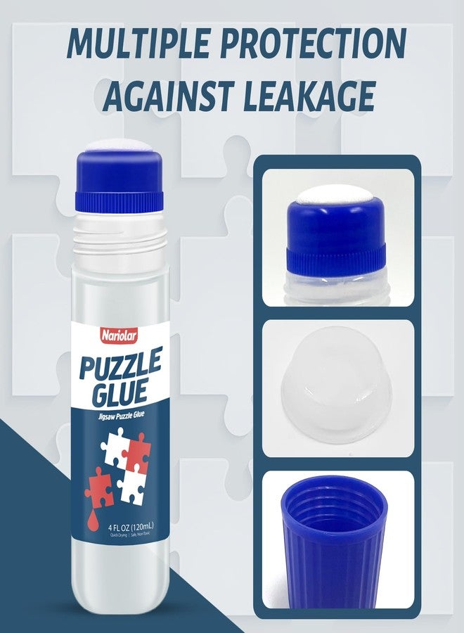 Nariolar Jigsaw Puzzle Glue Clear with Applicator Suitable for Fixing and Hanging Puzzles, Quick Drying, 4 Ounces - Image 2
