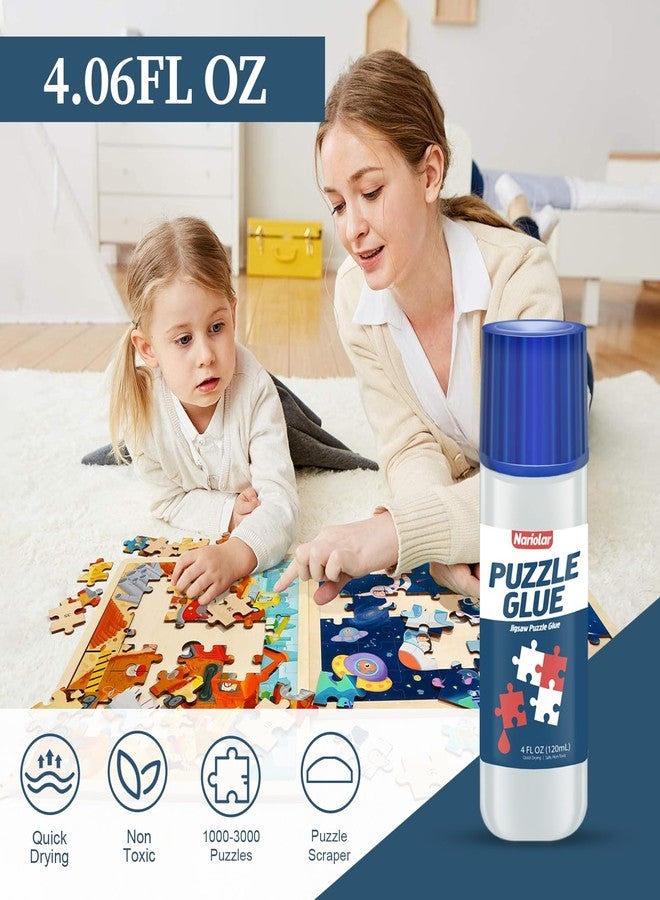 Nariolar Jigsaw Puzzle Glue Clear with Applicator Suitable for Fixing and Hanging Puzzles, Quick Drying, 4 Ounces - Image 3