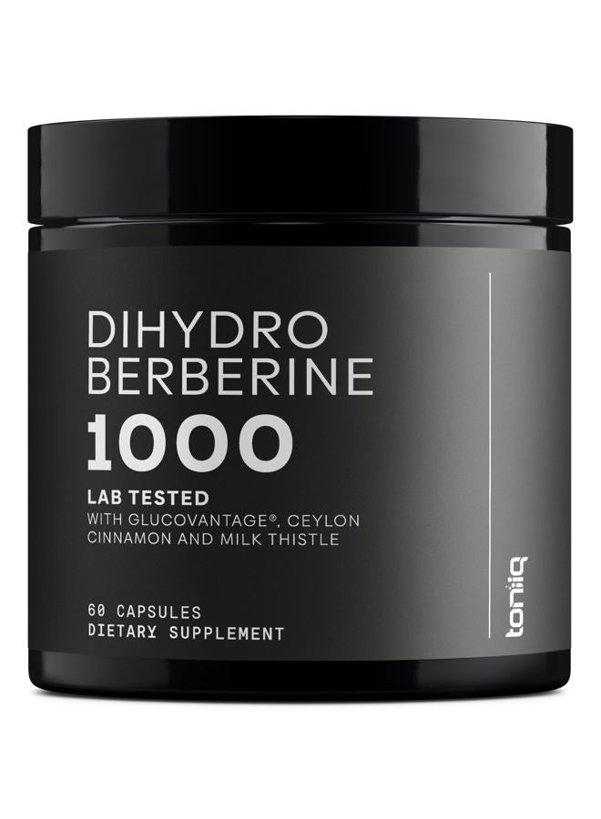 Toniiq Dihydroberberine Supplement - Ultra High Potency 1,000mg Formula with GlucoVantage, 10:1 Ceylon Cinnamon & 50:1 Milk Thistle - Third-Party Lab Tested - Image 1