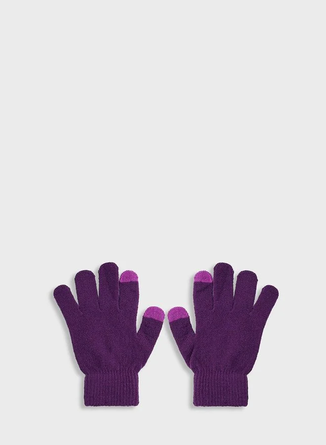 ELLA Winter Beanie With Pom Pom  & Glove Set