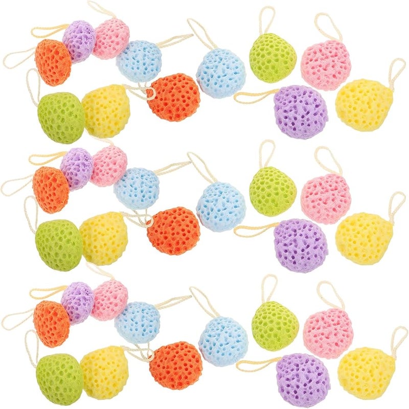 36pcs Multi Color Honeycomb Exfoliating Bath Sponges Gentle Body Scrubbers For Deep Cleansing - Image 1