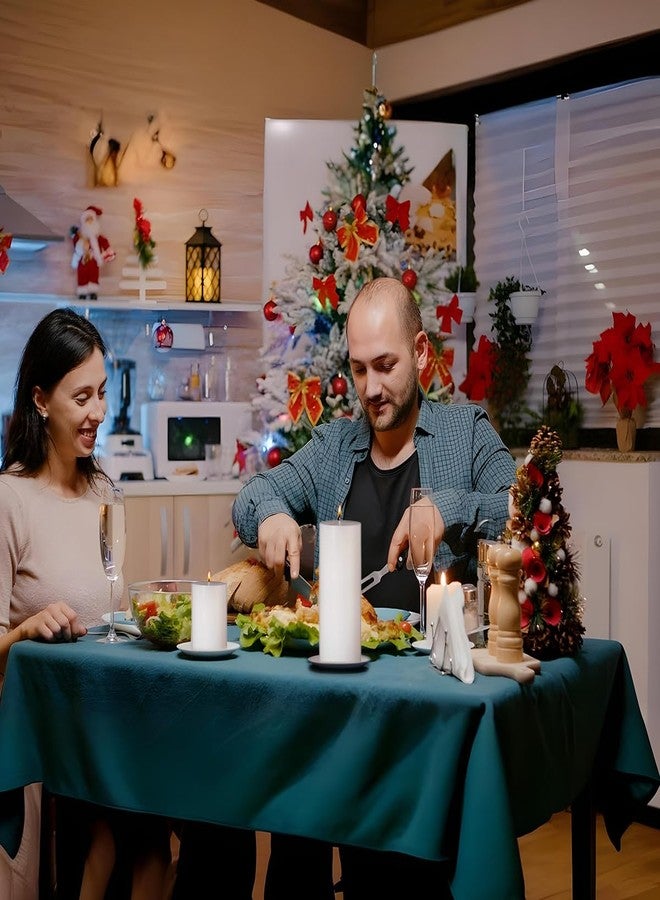 Haoson Set of 3 Different Sizes White Pillar Candles, Unscented Dripless 2.75x3, 2.75x4, 2.75x6 Inch Cylinder Column Wax Long Burning Candles for Home Power Outage Emergency Dinner Table Decoration - Image 4