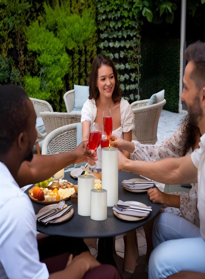 Haoson Set of 3 Different Sizes White Pillar Candles, Unscented Dripless 2.75x3, 2.75x4, 2.75x6 Inch Cylinder Column Wax Long Burning Candles for Home Power Outage Emergency Dinner Table Decoration - Image 2