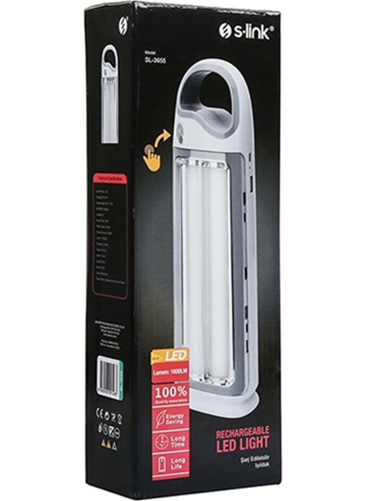 S-Link SL-3655 Grey Fluorescent Type Led 2400MAH 5V/1A 1+36 Led Floodlight 