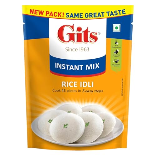 Gits Instant Rice Idli Breakfast Mix, Makes 45 per Pack, Pure Veg, Authentic South Indian Breakfast Recipe, 1500g (Pack of 3 X 500g Each) - Image 2